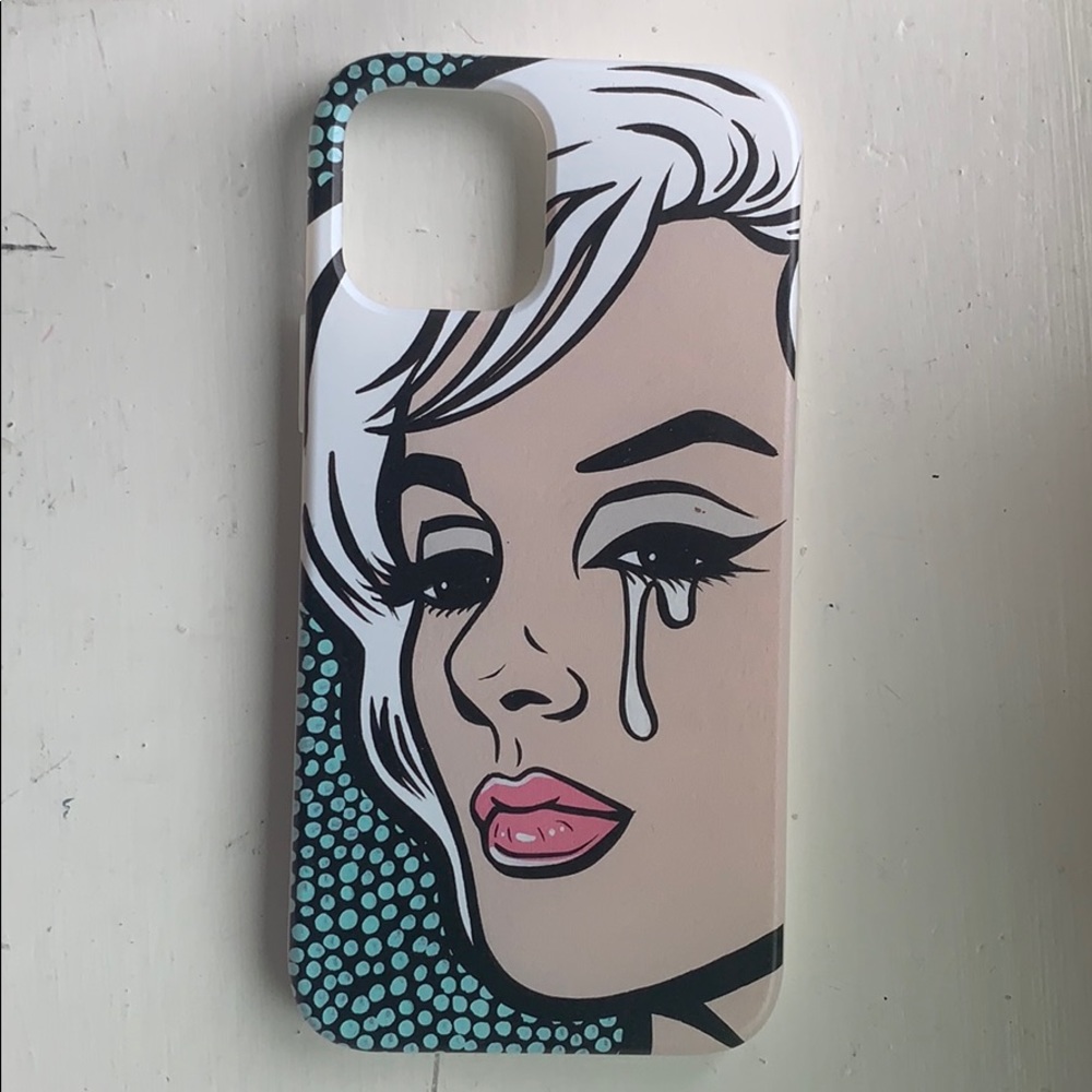 Marilyn Blonde Crying Comic Girl iPhone 12 Case